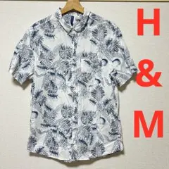 H&M DIVIDED エイチアンドエム ボタニカル柄 半袖シャツ Mサイズのサムネイル