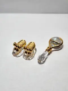 SWAROVSKI スワロフスキー ベビーシューズとガラガラ 置物のサムネイル