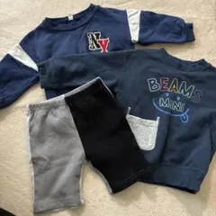 ３点セット　BEAMSMINI トレーナー　長袖　ショートパンツ　セット 90