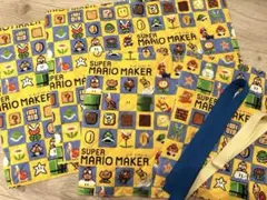 スーパーマリオ　レッスンバッグ　シューズケース　セット　裁断済み　ハンドメイド