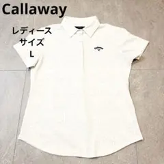 Callaway レディース　ポロシャツ　半袖　白　L 春夏　ゴルフウェア