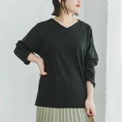 ITEMS URBANRESEARCH　カットミラノプルオーバー　ブラック