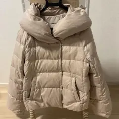 アプワイザーリッシェ ショート丈 ダウン ピンクベージュ