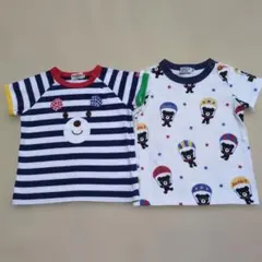 ミキハウス ホットビスケッツ ダブルB 半袖 Tシャツ 70 80 2点セット
