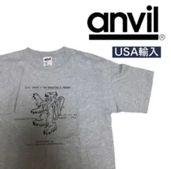 anvil アンビル　Tシャツ　半袖　グレー　S アメリカ輸入　企業系　プリント