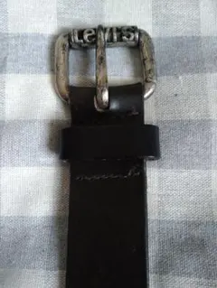 【値下げ】LEVI’S 黒革ベルト USA 牛革