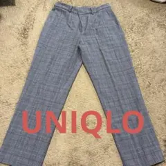 【美品】UNIQLO スマートアンクルパンツ グレーチェック