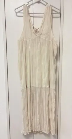 Kastane ワッシャーシフォン無地ワンピース