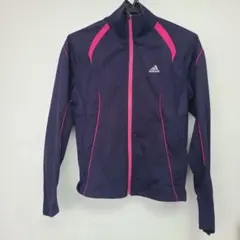 adidas レディース ジャージ ジャケット ネイビー＆ピンク サイズSのサムネイル