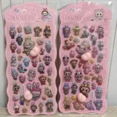 LABUBUラブブお尻ぷにぷにシール2枚セット　新作