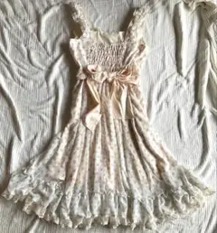 レースふりふりリボンチュニック vintage 2000s 姫カジ 森ガール