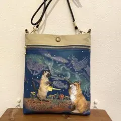 Tamako様　デザイナーズ　猫と月夜　グラニーバッグ ハンドメイド Tamako様 デザイナーズ 猫と月夜 グラニーバッグ ハンドメイド - メルカリ