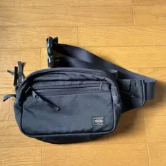 【美品】PORTER 吉田カバン ナイロン ウエスト バッグ ブラック