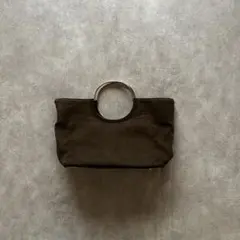 grunge courreges suede hand bag brown