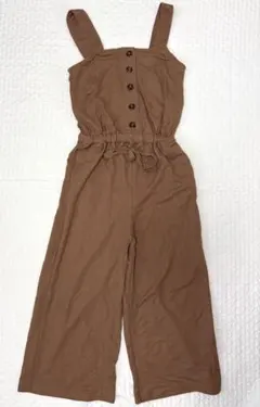 GU ボタンコンビネゾン サロペット ブラウン S