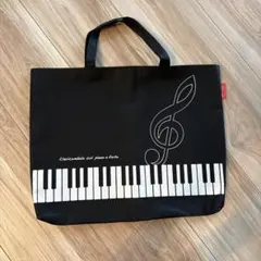 Piano line トートバッグ ピアノ 鍵盤 音楽
