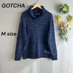 GOTCHA ガッチャ ショールネックニットセーター おしゃれ 個性的 ロゴ入りのサムネイル