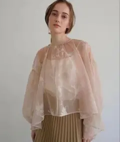 【Acka.】sheer over flare blouseのサムネイル