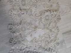 刺繍レース生地　レース　刺繍　ベージュ　手芸 ハンドメイド　生地