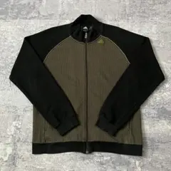 【00S】ワッフル アディダス トラックジャケット 刺繍ロゴ ブラウン XL