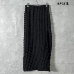 AMAIL TOKYO ポップコーン スリット スカート 黒 N1277のサムネイル