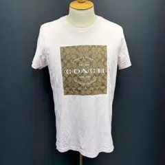 COACH ロゴプリント Tシャツ Sサイズ ピンクのサムネイル
