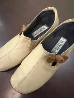 【未使用に近い】Sammarino アイボリー レザー ローファー おしゃれ