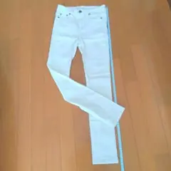 レディース ( M )ホワイト スキニーパンツ デニムパンツ 古着