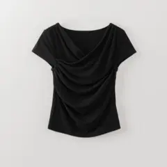 OHOTORO 2way shining half top ブラックのサムネイル