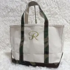 エルエルビーン トートバッグ　ボート　アンド　トート　カモフラ　イニシャル　R