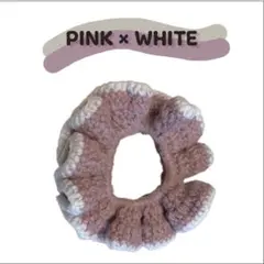 ハンドメイド 鍵あみ フリルシュシュ