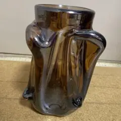 アンティーク花器茶色
