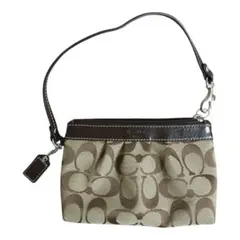 【美品】 COACH シグネチャー ブラウン ショルダーバッグ アクセサリー
