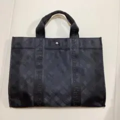 Guy Laroche ブラック チェック柄 トートバッグ