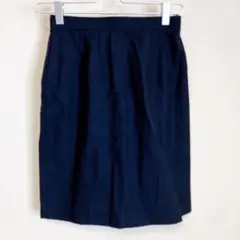 膝丈 タイトスカート スリット M 濃紺 毛 ビジネス フォーマル 上品 清楚