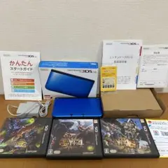 ニンテンドー3DS LL 本体 ブルー＆モンハン３本セット