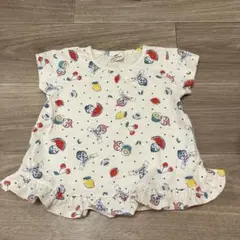 アンパンマン☆90サイズ☆フルーツとドキンちゃんコキンちゃん柄☆Tシャツ☆フリルのサムネイル
