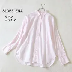 SLOBE IENA　リネンコットンレギュラーシャツ　ピンク　ウォッシャブルのサムネイル