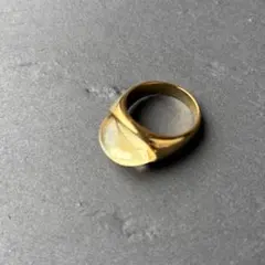 ★人気★【ステンレスゴールドリング④】アレルギー対応zara cos系お好きな方