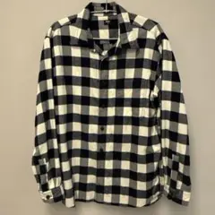 UNIQLO ネルシャツ Mネイビー/ホワイトチェック