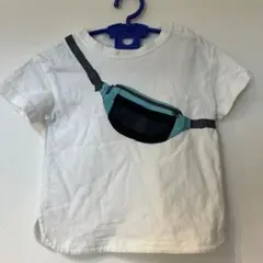 GU ボディバッグ風プリントTシャツ ホワイト 90cmのサムネイル