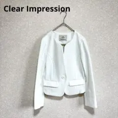 Clear Impression ノーカラージャケット ホワイト Lのサムネイル
