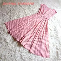 【極美品】ジャーナルスタンダード　ストライプ　ロングワンピース　コットン M