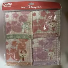 ダッフィーフレンズ　ハートフェルトストロベリーギフト　ミニタオル