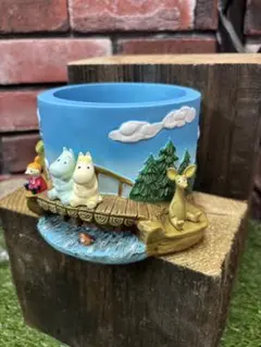 加藤工芸 ムーミン ふたり プランター 鉢植え ポット置物 オブジェ