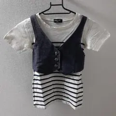 COMME CA ISM ストライプ Tシャツ&ベスト