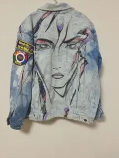 ペイントデニムジャケット 手描き アート一点物 カスタム 古着 ストリート