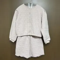 petit main リボン柄セットアップ　ピンク　 130cm
