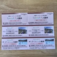 ひらかたパーク入園券＆ザ・ブーン（プール）入場券＆フリーパス割引券×２人分のサムネイル