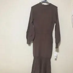 リゼクシー　マーメイドワンピース　ブラウン